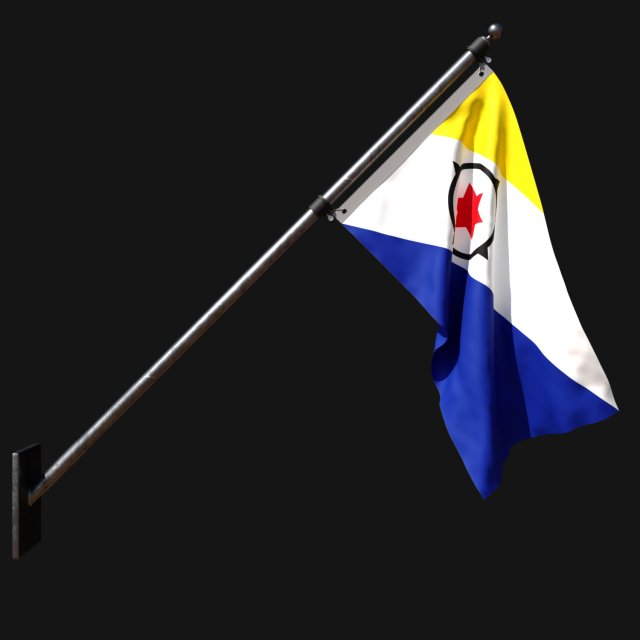 Flag of bonaire 03 3D 모델 .c4d .max .obj .3ds .fbx .stl .blend 