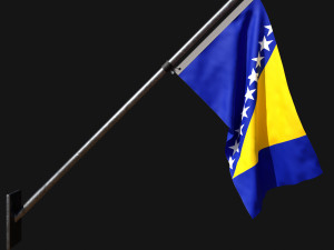 Flag of bosnia and herzegovina 03 Modèle 3D