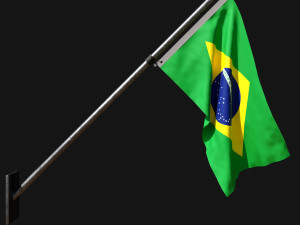 Flag of brazil 03 3D Model
