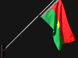 Flag of burkina 03 3Dモデル