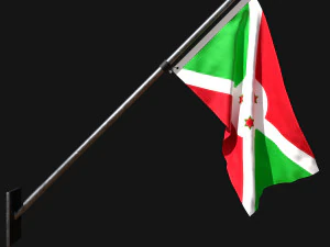 Bandiera del Burundi 03 Modello 3D