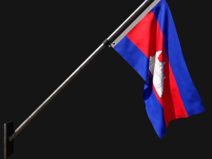 Flag of cambodia 03 3D Model