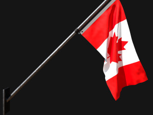 Flag of canada 03 3D Model