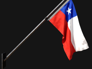 Flag of chile 03 3D Model