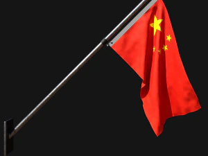 Bandiera della Cina 03 Modello 3D