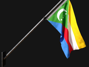 Flag of comoros 03 Modelo 3D