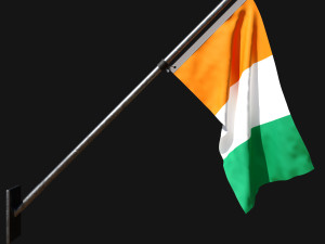 Flag of coted ivoire 03 3D 模型