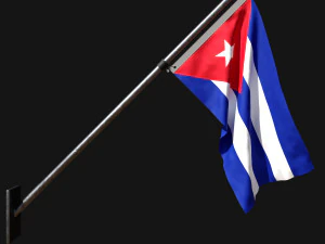 Flaga Kuby 03 Model 3D