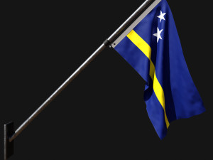 Flag of curacao 03 Modelo 3D