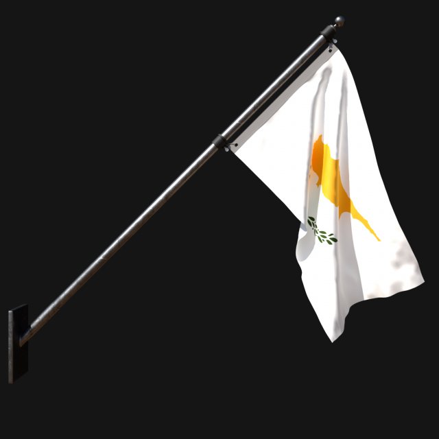 Flag of cyprus 03 Model 3D .c4d .max .obj .3ds .fbx .stl .blend 