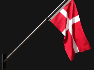 Bendera Denmark 03 Model 3D