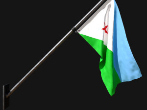Flag of djibouti 03 3Dモデル