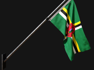 Flag of dominica 03 3Dモデル