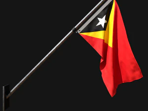 Bendera timor timur 03 Model 3D
