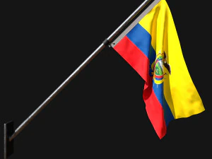 इक्वाडोर का ध्वज 03 3D मॉडल