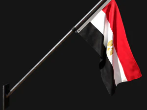 Bendera mesir 03 Model 3D