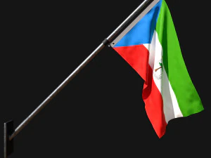 Bandiera dell'equatoriale 03 Modello 3D