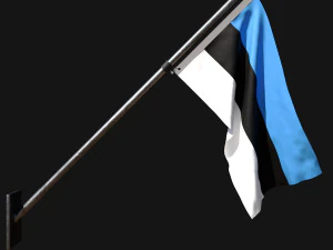 Bendera Estonia 03 Model 3D