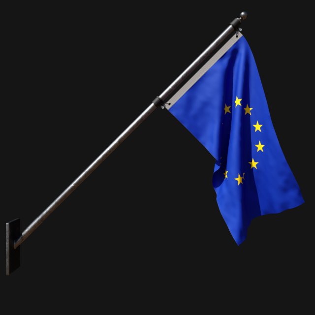 Flag of europe 03 Modello 3D .c4d .max .obj .3ds .fbx .stl .blend 