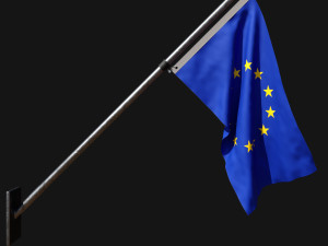 Flag of europe 03 3D Model