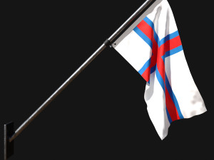 Flag of faroe islands 03 3Dモデル
