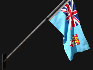 Flag of fiji 03 3D Model