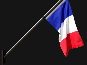 Bendera Perancis 03 Model 3D