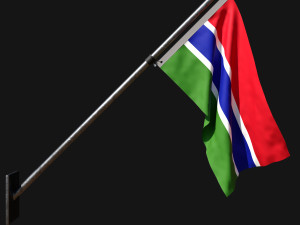 Flag of gambia 03 3D Model