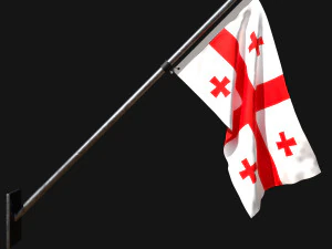 Flag of georgia 03 3D Model