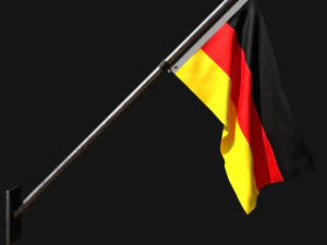 Flag of germany 03 3D Model