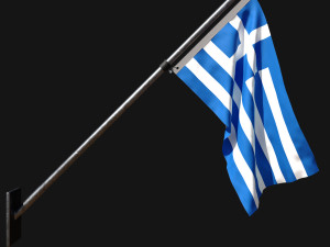 Flag of greece 03 Modelo 3D