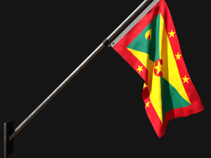 Flag of grenada 03 Modèle 3D