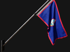 Flag of guam 03 Modelo 3D