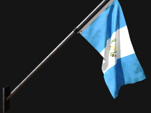 Flag of guatemala 03 3D Model