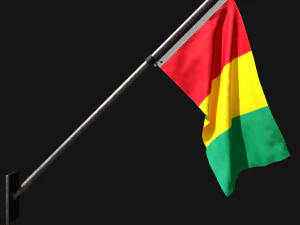 Bendera guinea 03 Model 3D