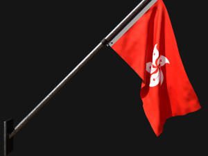 Flag of hongkong 03 3D 모델