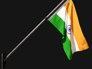 Bendera India 03 Model 3D
