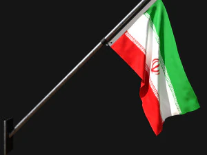 Bandeira do Irã 03 Modelo 3D