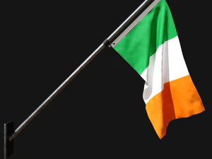 Bendera Irlandia 03 Model 3D