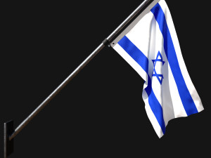 Flag of israel 03 3D Model