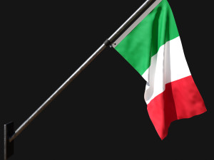 Flag of italy 03 Model 3D