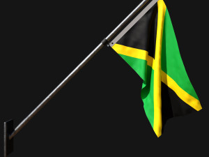 Flag of jamaica 03 3D Model