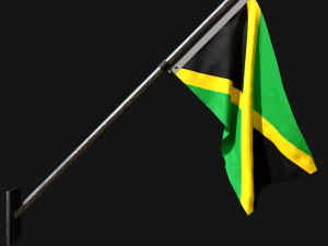 Bendera jamaika 03 Model 3D