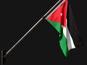 Flag of jordan 03 3D Model