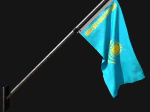 Bendera kazakhstan 03 Model 3D