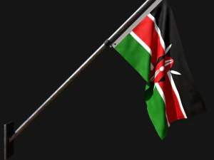 केन्या का ध्वज 03 3D मॉडल