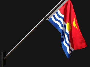 Vlag van Kiribati 03 3D Model