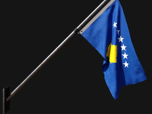Bandiera del Kosovo 03 Modello 3D