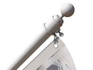 Flag of kuwait 03 Model 3D