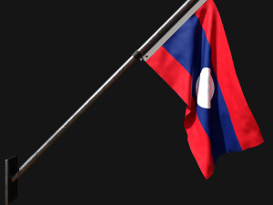 Flag of laos 03 3D 模型